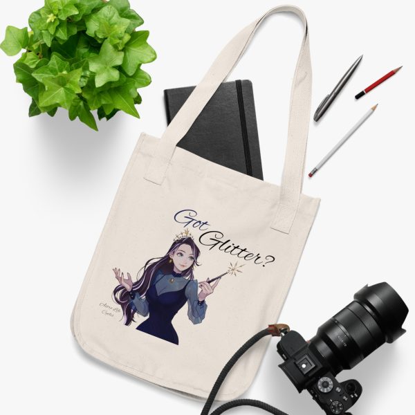 Organic GOT GLITTER Canvas Tote Bag in Natural, Blue, or Black - Image 3