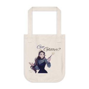 Organic GOT GLITTER Canvas Tote Bag in Natural, Blue, or Black