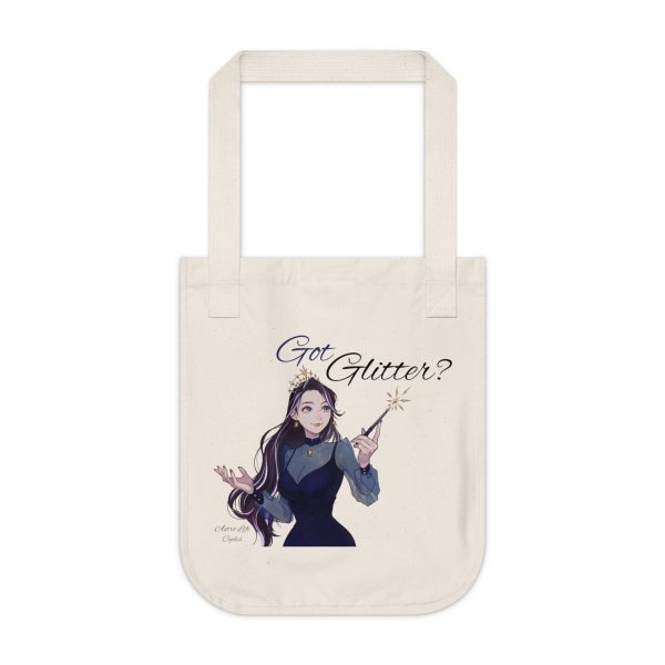 Organic GOT GLITTER Canvas Tote Bag in Natural, Blue, or Black