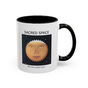 SACRED SPACE Mug, Red, Pink or Black, Iluminada Print
